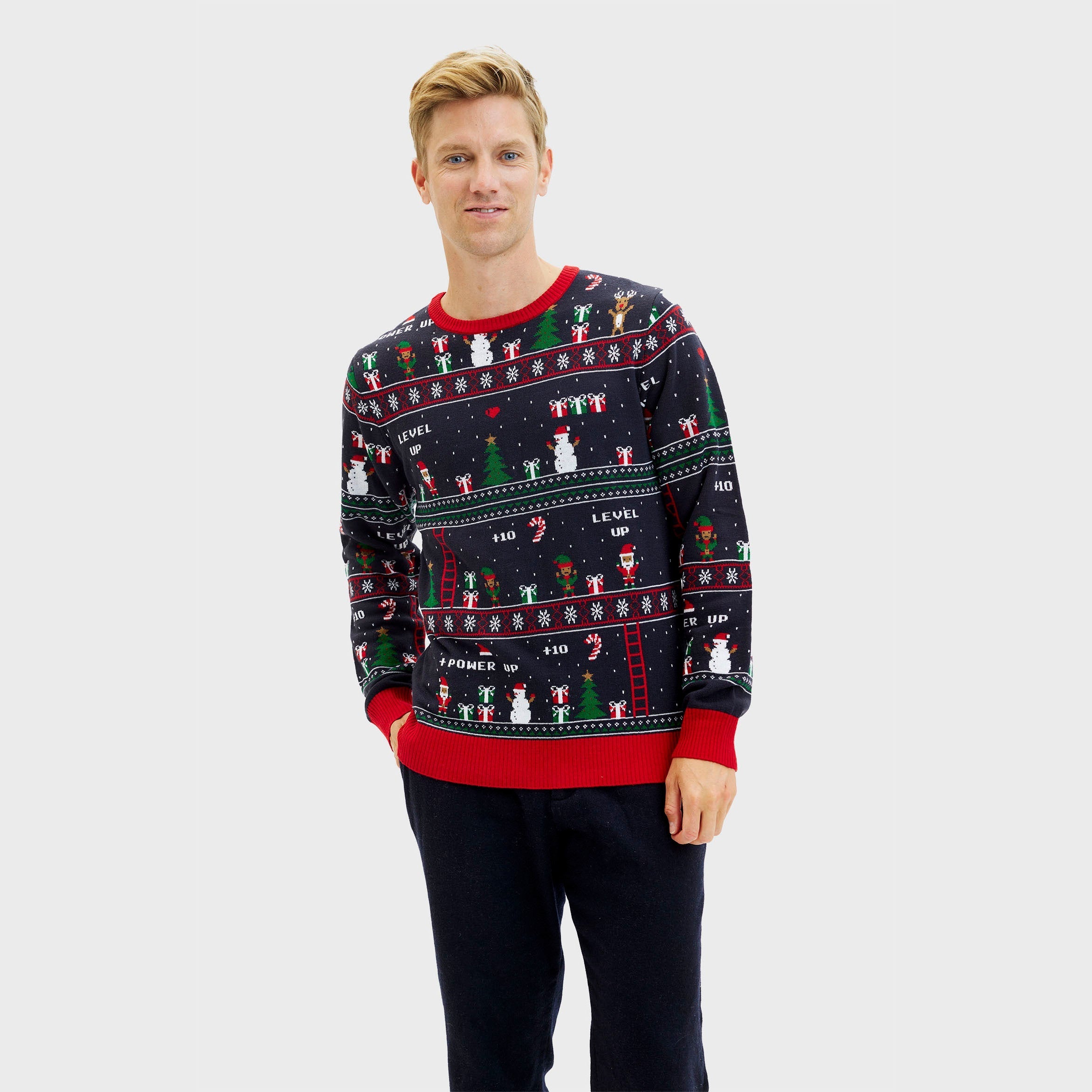 Vintage gamer Weihnachtspullover - Herren